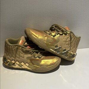 Puma Gold Lamelo Ball Shoes 6Y